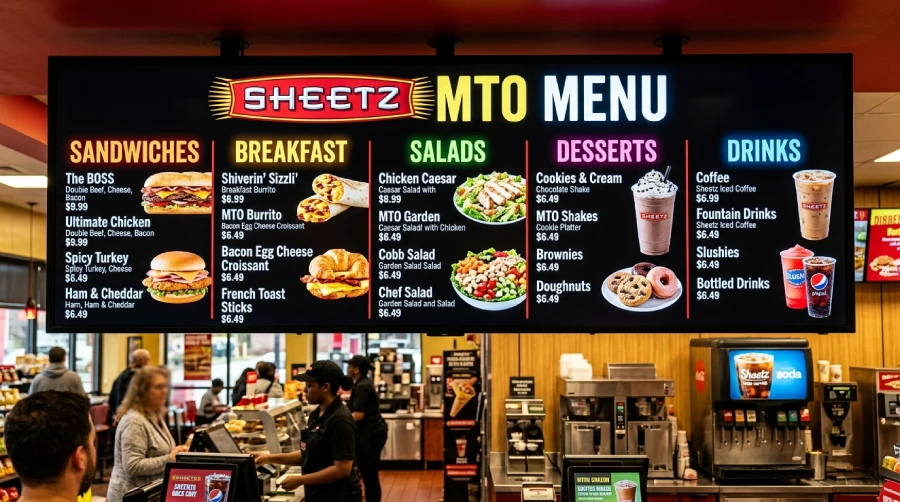 Sheetz MTO Menu